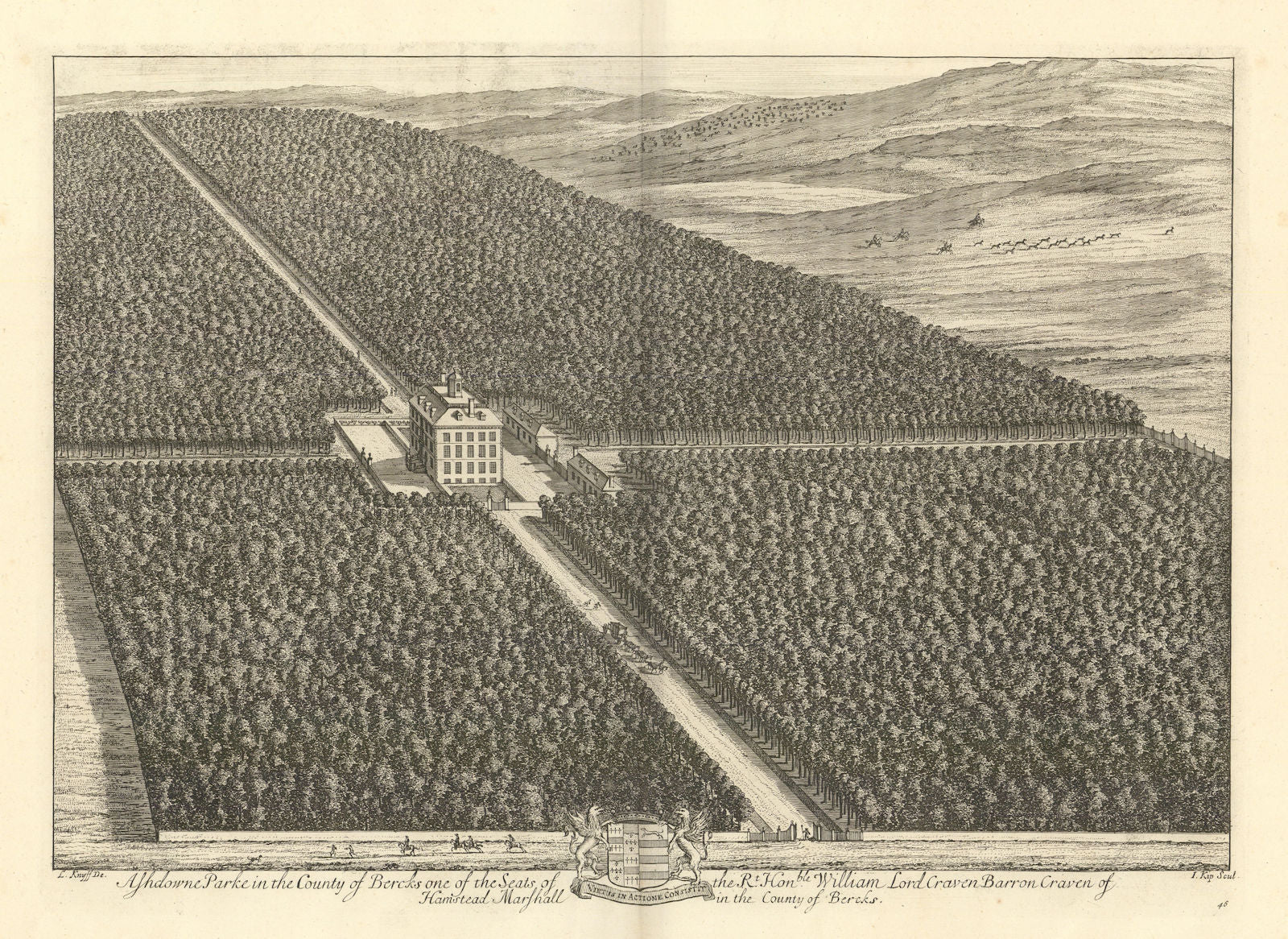 Ashdown Park, Ashbury. Kip/Knyff.